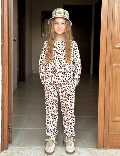 Arshiner Girls Clothes Crew Neck Long Sleeve Tops and Pants Set with Pockets Fall Outfits 5-13 Years4