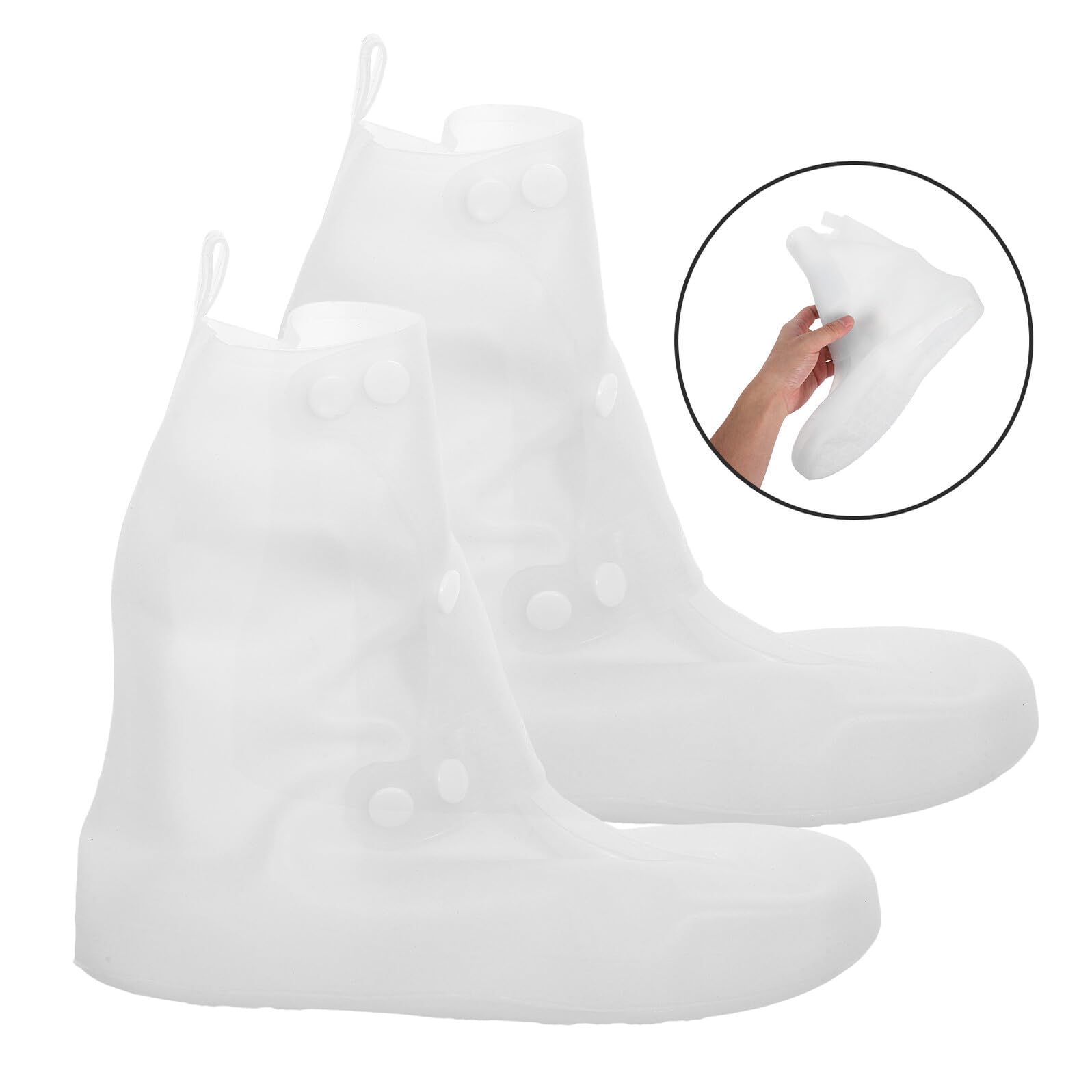 YARNOW Cubrezapatos Impermeables de Silicona para Adultos 2 Pares Talla 36/37 Antideslizantes Resistentes al Desgaste Reutilizables Ideales para Viajes Ciclismo y Protección Lluvia
