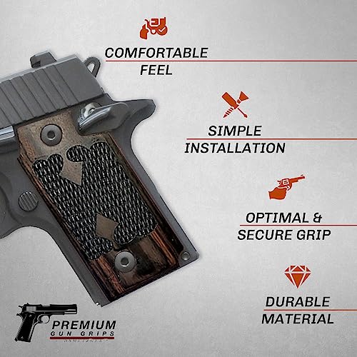 Compatible Replacement Grips For Sig Sauer P238 Rosewood Gun Grips #TOP1