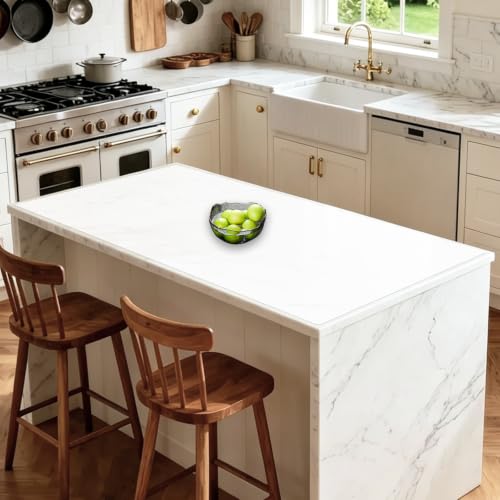 Image of Extra Large Silicone Mat for Kitchen Counter, 40''x32''(100cmx80cm) Non-Slip Heat Resistant Countertop Protector, Waterproof Durable Kitchen Mat for Countertops, Semitransparent