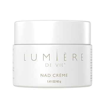 LUMIERE DE VIE NAD Creme Face Cream with 5% Myristyl Nicotinate, Supports Healthy NAD Levels, Smooths the Look of Fine Lines, Helps Improve Elasticity & Hydration, 40g