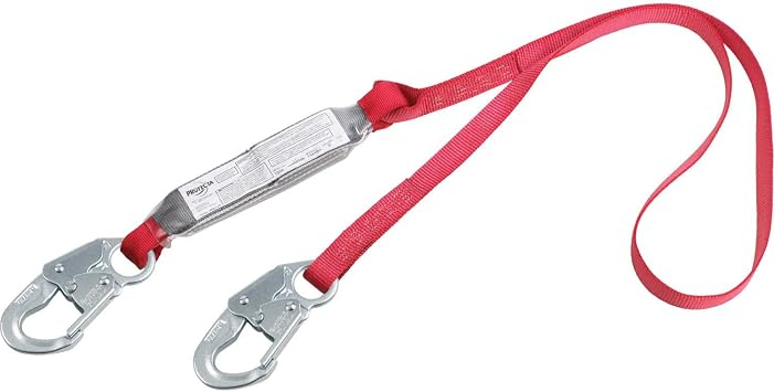DBI-Sala 1341001 PRO Shock Absorbing Lanyard, 6, Red