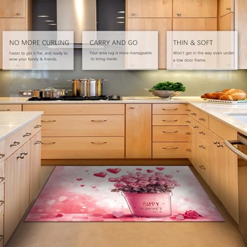 Tapis rose 160x230 cm pour créer une descente de lit douce de chambre