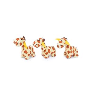ZippyPaws - Zoo Friends Burrow Interactive Squeaky Hide and Seek Plush Dog Toy - Giraffe Miniz 3 Pack