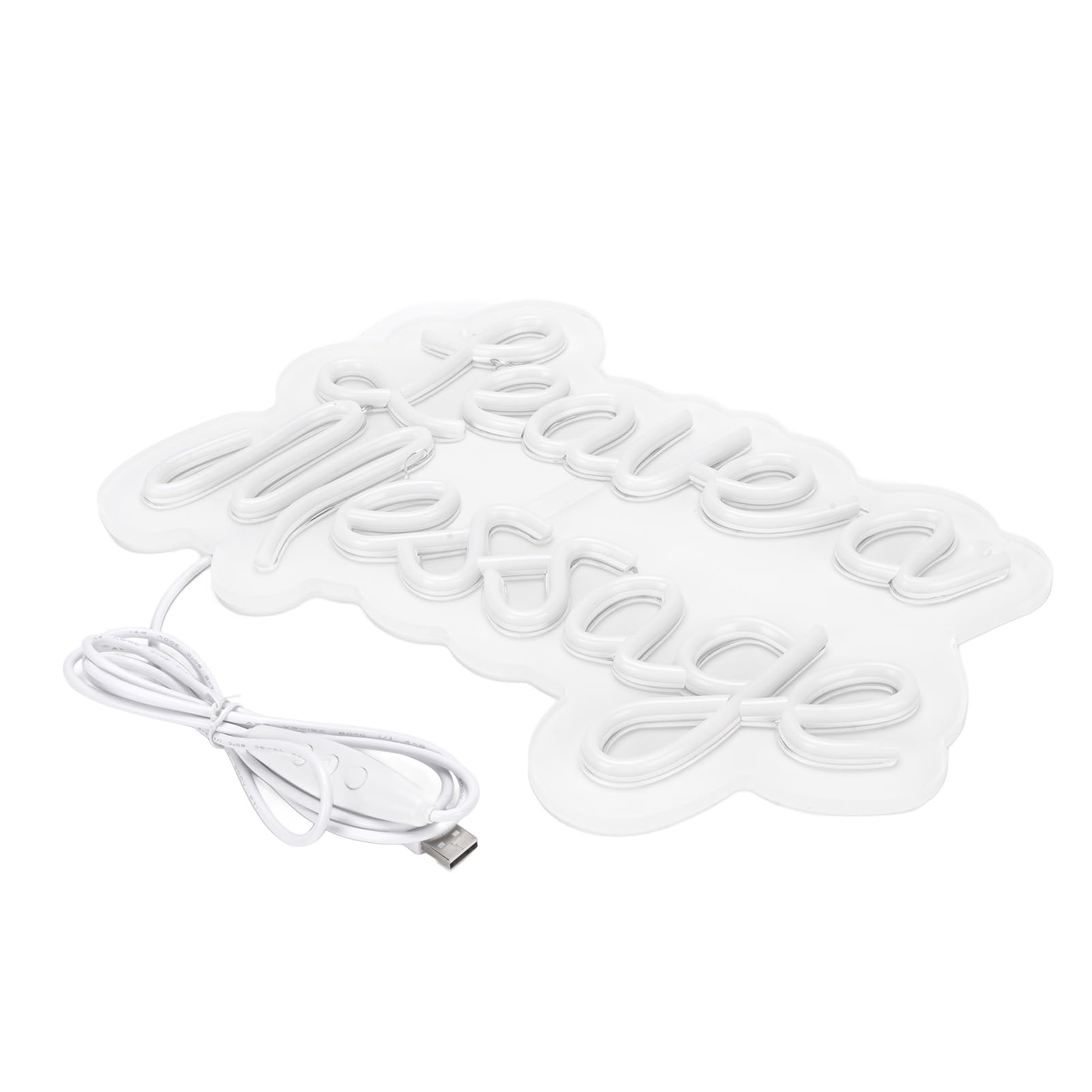 Jectse Insegna LED Neon Lascia un Messaggio, Luce USB | Insegna al neon da parete con pannello acrilico per matrimoni, feste di compleanno, camere da letto, decorazioni per bar