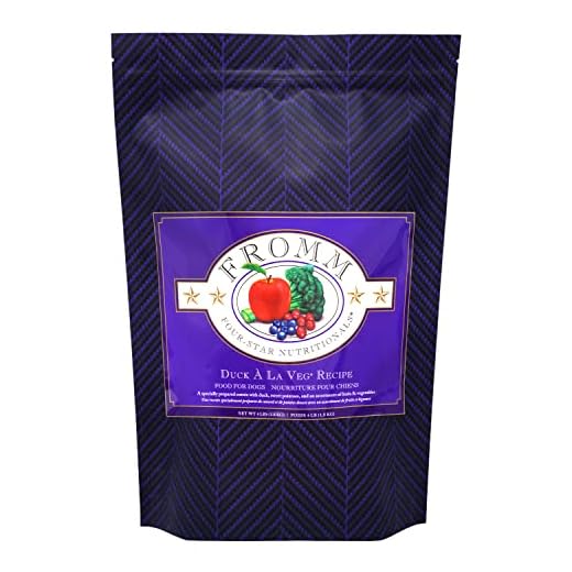 Fromm Four-Star Nutritionals Duck A La Veg Dog Food - Premium Dry Dog Food - Duck Recipe - 4 lb