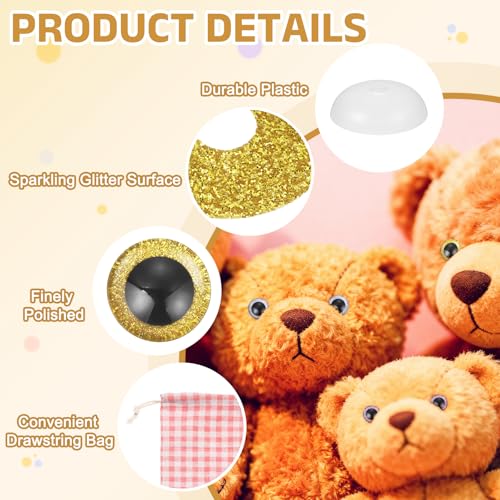 Yeux de sécurité paillettes 30mm pour peluche et marionnette