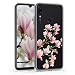 Produktbild kwmobile Hülle kompatibel mit Xiaomi Redmi Note 7 / Note 7 Pro - Handyhülle - Handy Case Magnolien Rosa Weiß Transparent