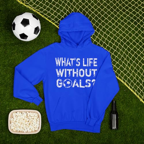 What's Life Without Goals Soccer Futbol Youth-Sized Hoodie, Soft Fleece, Comfortable Fit, Trendy Graphic Design2