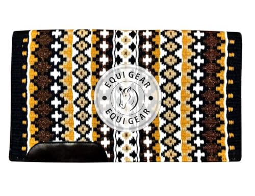 EQUIEMPRESS Western Show Saddle pad/New Zealand Wool Horse Western Saddle Blanket Top Wool Pad Sensor Flex (Customization Available) AN-289 (34