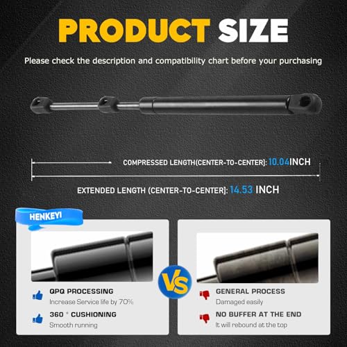 2 Pcs Hood Lift Supports Struts Rods Shocks Gas Springs for 1997-2001 Lexus ES300, 1997-2001 Toyota Camry