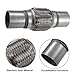 X AUTOHAUX 50x100x205mm Universal Car Exhaust Flexible Pipe Tubing Exhaust Flex Joint Stainless Steel Silver Tone