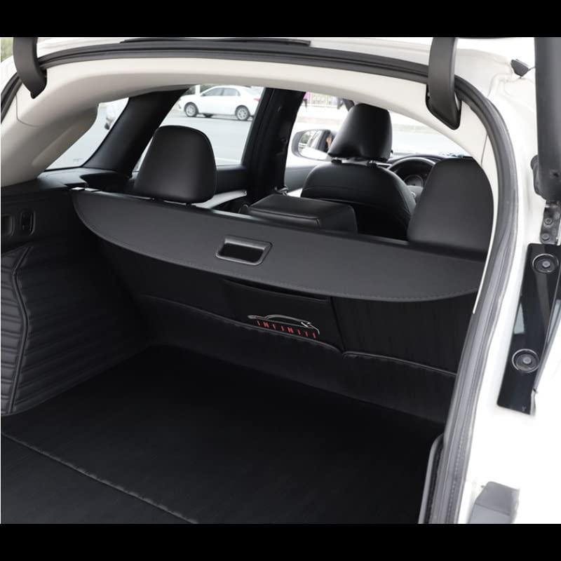 Cubre maletero retráctil para Infiniti QX50 2018-2019, protector negro de carga 5