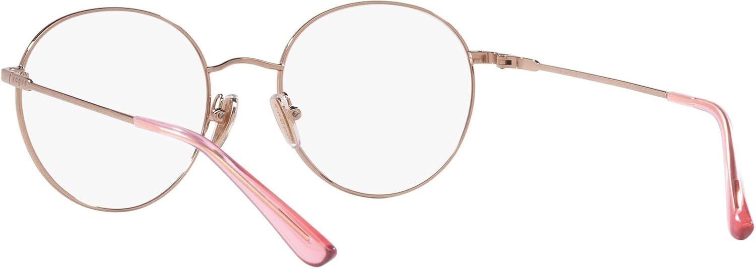 Vogue Eyewear Women's Vo4177 Round Prescription Eyewear Frames Rose Gold/Demo Lens 50 Millimeters image 6 of 7 B0BXJVCFB5