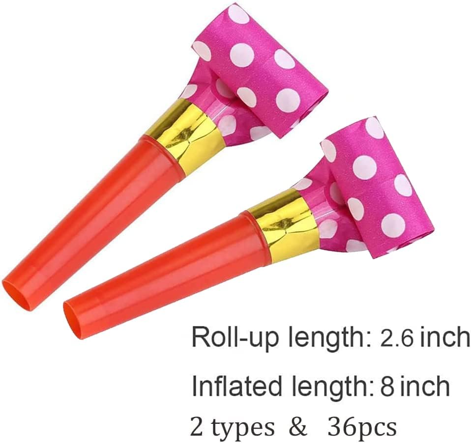 Miniatura 4 de 36 sopladores de fiesta que hacen ruido, recuerdos de fiesta, con flecos, coloridos para fiestas, silbatos de fiesta para juegos de cumpleaños,