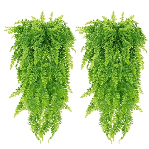 2X Kunstpflanze Hängend, Künstliche Hängepflanzen 80cm...