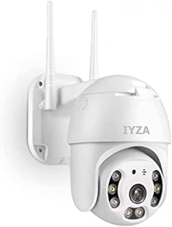 Home Office WiFi Camera Outdoor PTZ CCTV | 1080p (Full HD) Night Vision IP Security Camera Wireless IP66 Weatherproof MicroSD Card Slot | Cloud Storage (ICSee APP) (PTZ Camera)