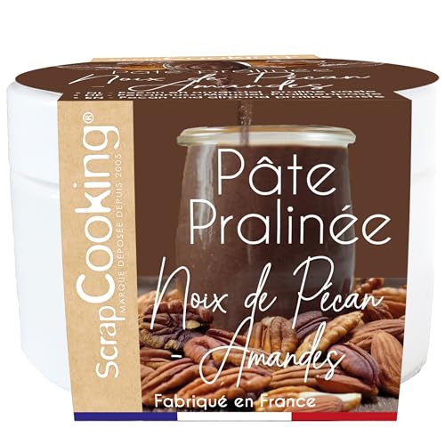 ScrapCooking - Pâte Pralinée Noix de Pécan & Amandes Caramélisées 200 g - Pour Fourrer Tablettes Chocolat Dubai, Gâteaux, Bûches de Noël, Cookies,...