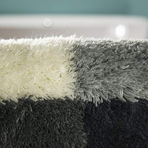 Sealskin Rosalyn Bath Mat, Acrylic, Grey, 60 x 2 x 90 cm