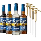 Torani Sugar Free Syrup Variety Pack for coffee, 25.4 Ounce (Pack of 4) one each of Sugar free: Vanilla, Caramel, Hazelnut and Chocolate