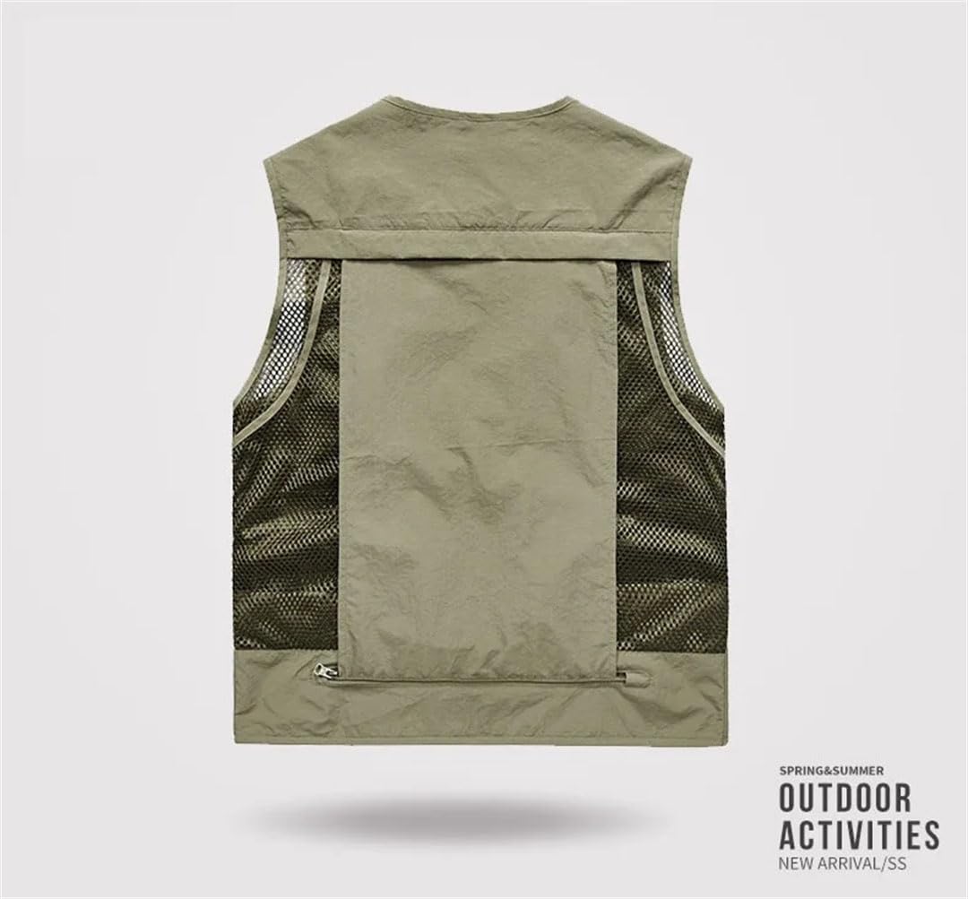 Gilet da uomo multitasche classico senza maniche per fotografo all'aperto giacche da pesca