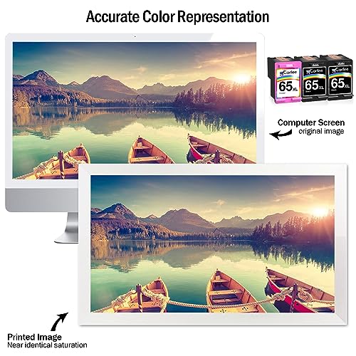 Cartlee Remanufactured Ink Cartridge Replacement for HP 65XL 65 XL for DeskJet 2600 2622 2635 2652 2655 3700 3720 3722 3752 3755 Envy 5000 5052 5055 AMP 100 Printer Series Black and Color Combo 3 Pack - Thumbnail 4