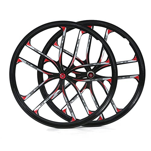 Tqshoop 26" Mountain Bike Wheelset, 10 Spoke Rims Mag Alloy Disc Brake Mtb Wheelset, Bicycle Front Rear Bicycle Wheel Brake Kit For Mountain Bike #TOP4