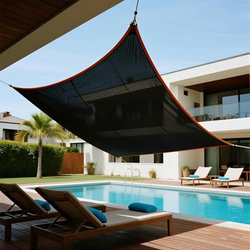 Image of winemana 40% Black Shade Cloth, 20 x 20 FT Durable Mesh Tarp with Grommets, Resistant Garden Sun Shade Netting, Shading Antifreezing for Pergola, Greenhouse, Plants Growing, Chicken Coop