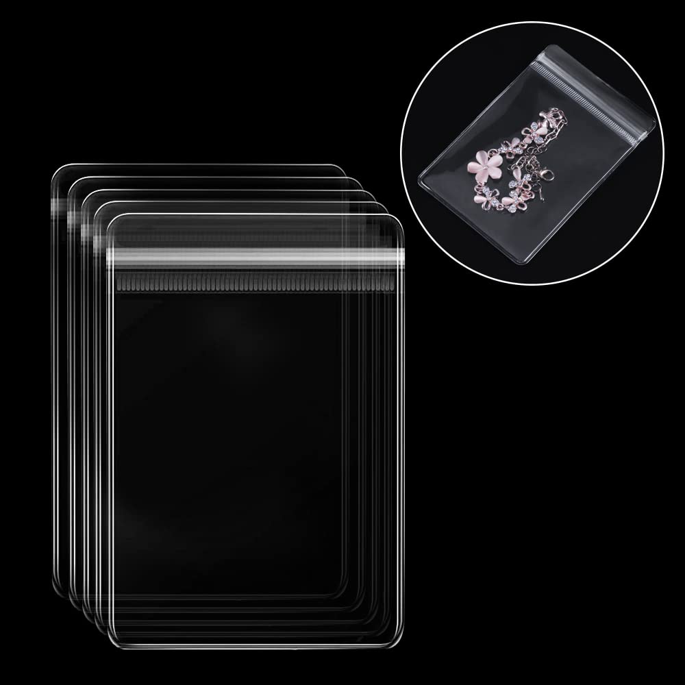 30 Sacchetti Trasparenti Per Gioielli Anti-Ossidazione Con Chiusura Zip - 11,2x11,2 Cm - EVA 5,9 Mil - Riutilizzabili