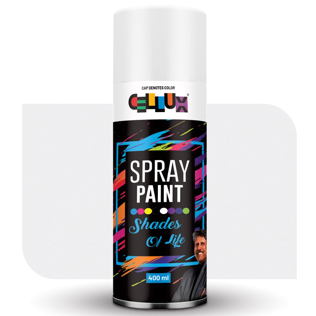 Cellux 2X Ultra Cover Off White Spray Paint | DIY Quick Drying with Premium Gloss Finish for Metal Wood Wall & other Surfaces - 400 ML