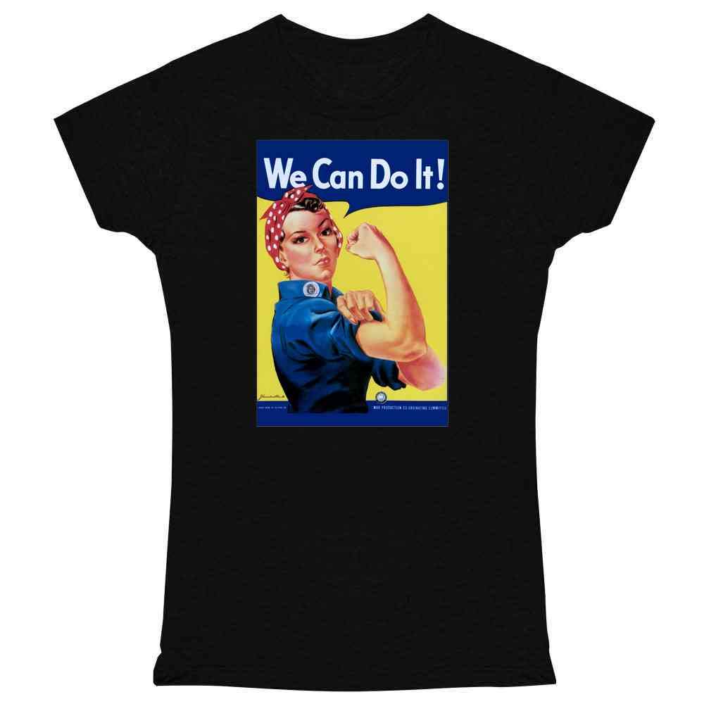 Pop Threads Rosie The Riveter We Can Do It Feminist Graphic Tee T Shirt for Women