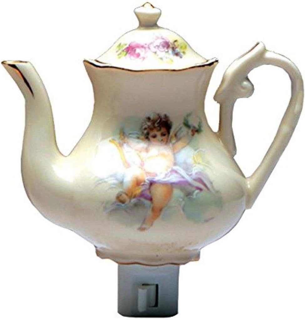 Green Pastures Wholesale Cherub ティーポット 磁器ナイトライト 5インチ X 4インチ X 6インチ 77h Rw7 ティーポット Www Qbusinessmagazine Com