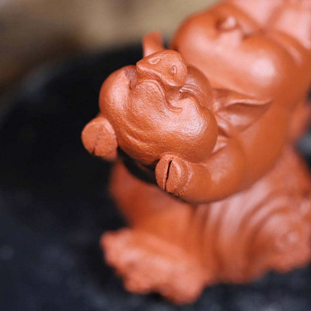 Figurka Herbata Zwierzę Domowe Do Użytku Domowego Fioletowa Glina Świnka Herbata Ozdoby Dla Zwierząt Ręcznie Ręcznie Robiony Stół Herbata Zabawki Zestaw Herbaty Zestaw