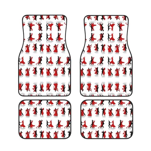Alfombrillas impermeables coche juego 4 piezas universales antideslizantes Ballroom Dance