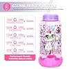 Kids Water Bottle with Straw/Lanyard for School Kids Girls Boys, 22oz BPA Free Child Drinking Water Bottle One-Click-Open Leak-Proof Locking Flip Lid for School Sport Travel