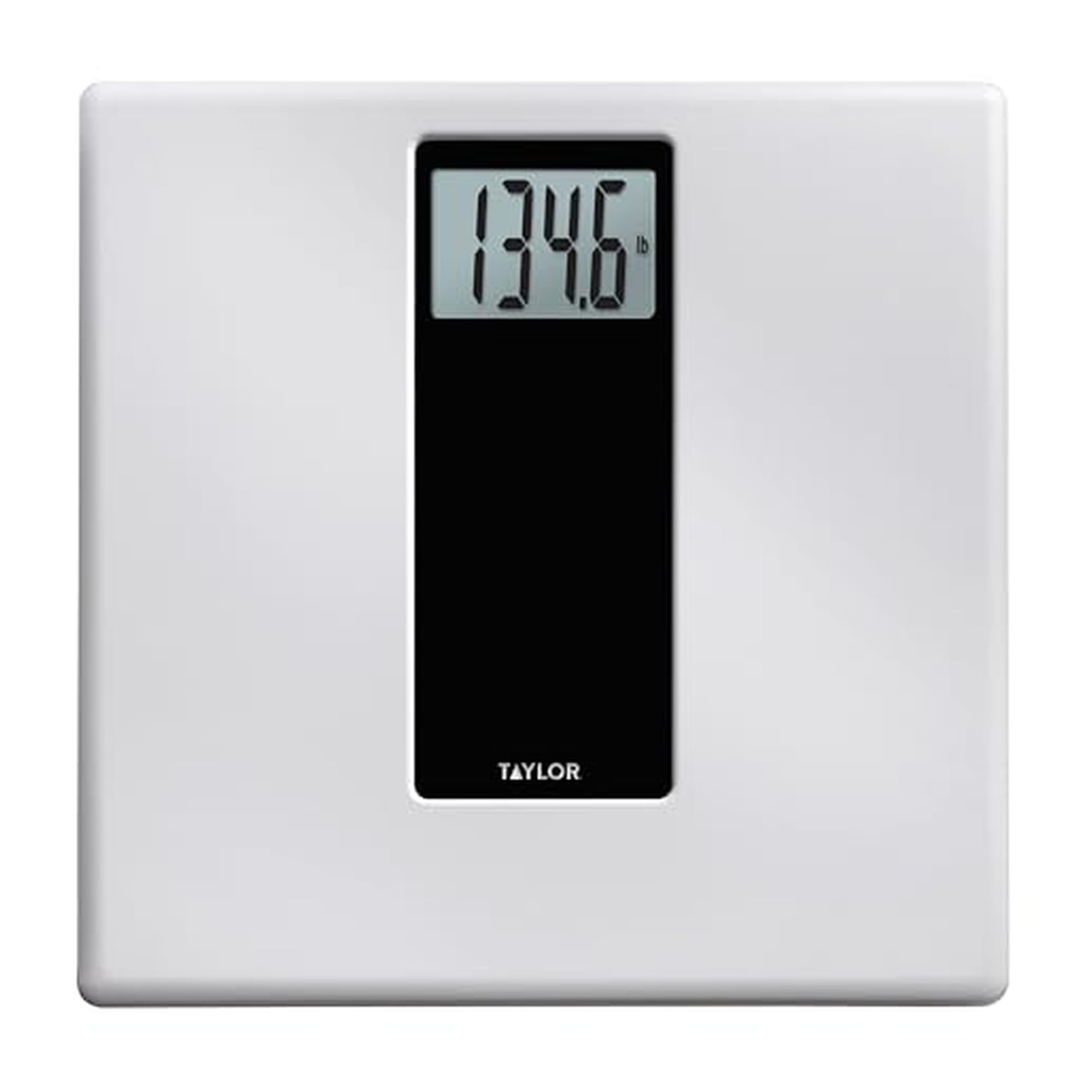 Taylor Digital Glass Bathroom Scale for Body Weight, 400 lb Capacity, Durable Tempered Glass Platform and Easy to Read, White
