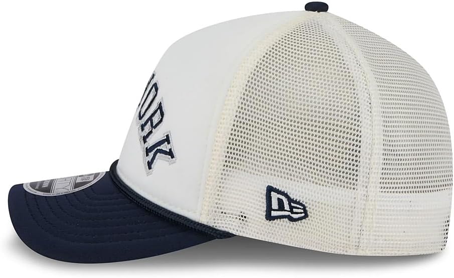 New Era NY New York Yankees 9FORTY M-Crown A-Frame Snapback Foam Front Trucker Cap, Adjustable Hat