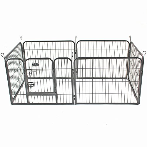 Easipet Heavy Duty 6 Panel Dog/Pet Playpen Run Enclosure Whelping Pen Metal Cage (Medium)
