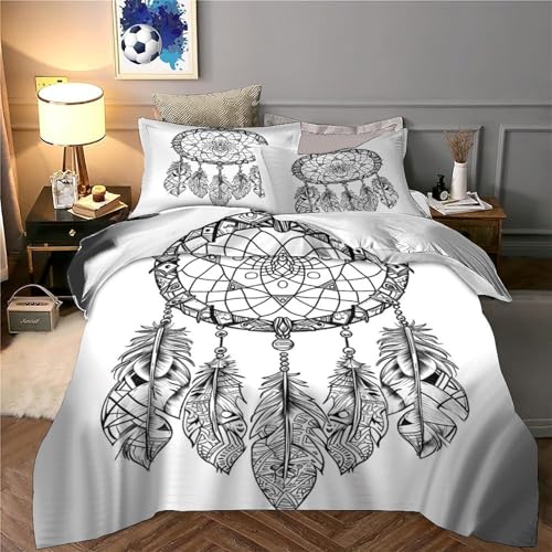 Housse de couette attrape-rêves anti-acarien fermeture éclair 140x200