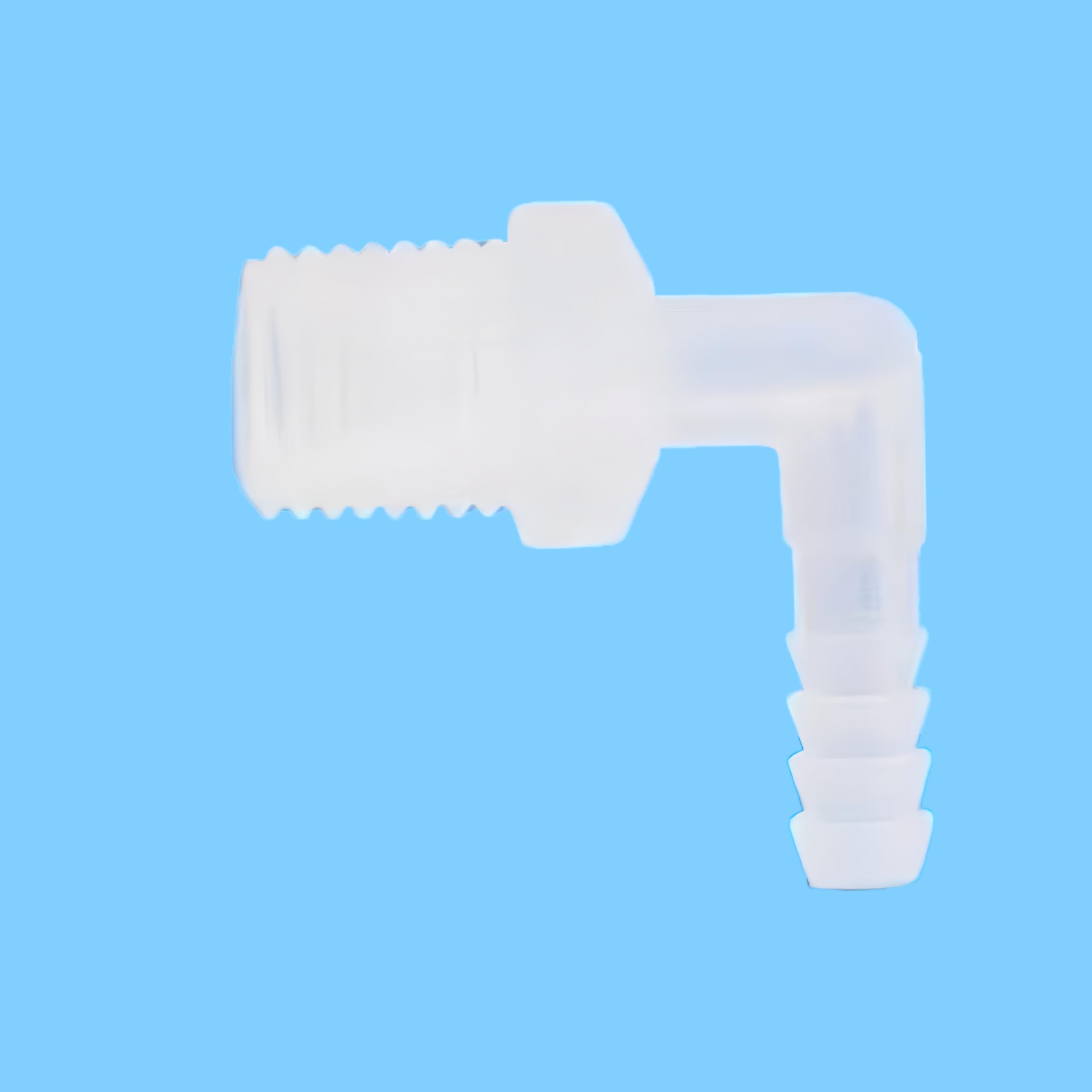 25 sztuk 1/4G męskie złącze gwintowane do złącza kolczastego-PP plastikowe złączki do węży wielokrotnego użytku do laboratorium, maszyn spożywczych(3/16inch L-Type)