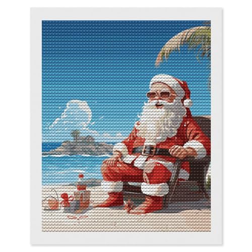 Kit peinture diamant Père Noël cadeau idéal loisir créatif adulte HEBVNJF