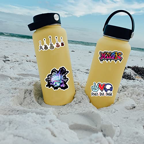 100Pcs Music Stickers,Loves Music Stickers,Music Inspirational Words Stickers Pack For Water Bottles,Laptop,Guitar,Scrapbook,Luggage #TOP2