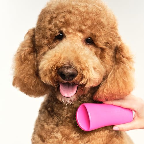 Pet Teezer, Entwirrungs- und Fellpflegebürste für Hunde, Rosa und Gelb