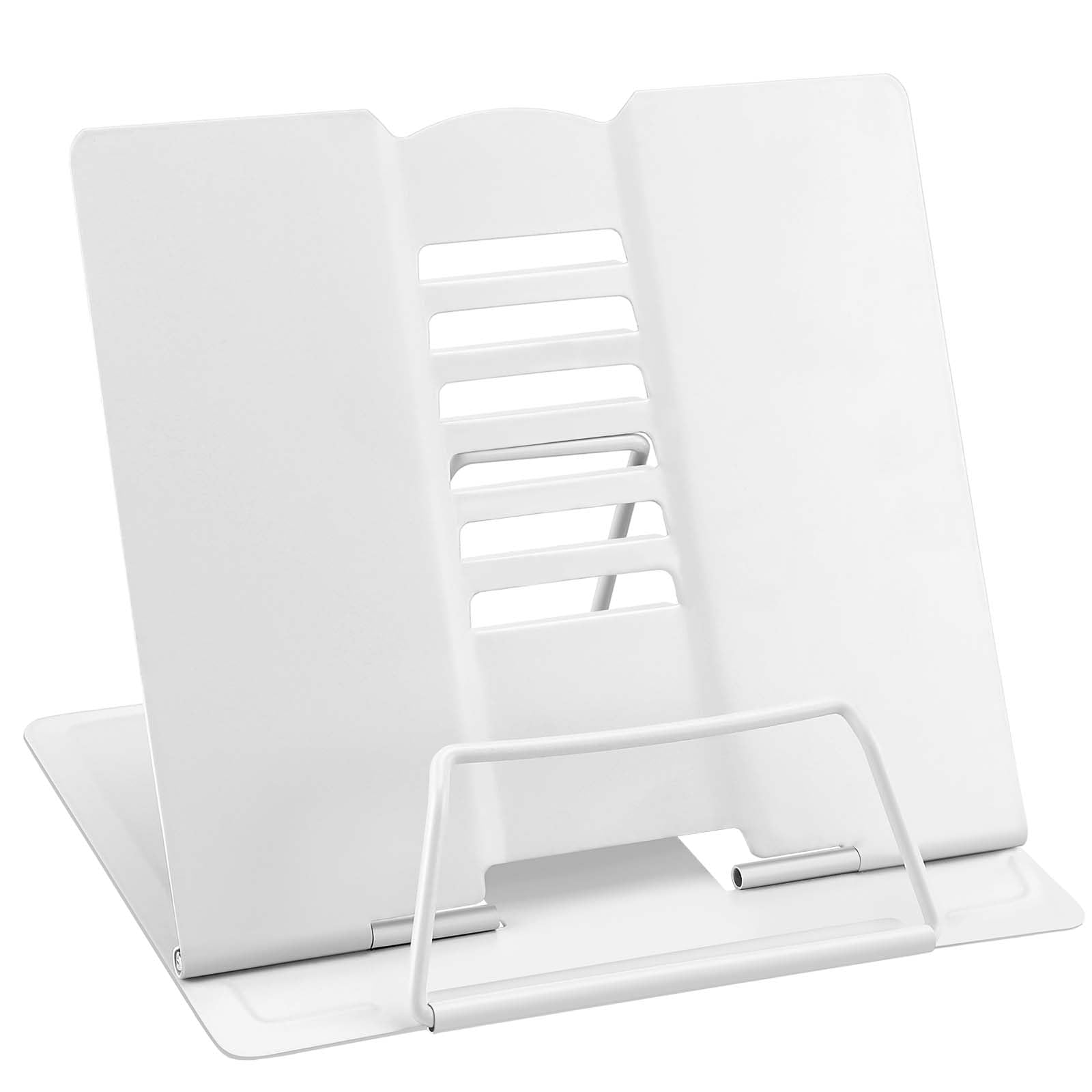 Atril Metálico para Libros con 6 Alturas Ajustables para Leer, Estante Lectura de metal Multifuncional, Soporte de Lectura de Metal Plegable, para Tableta Música Libro de Recetas Cocina Oficina