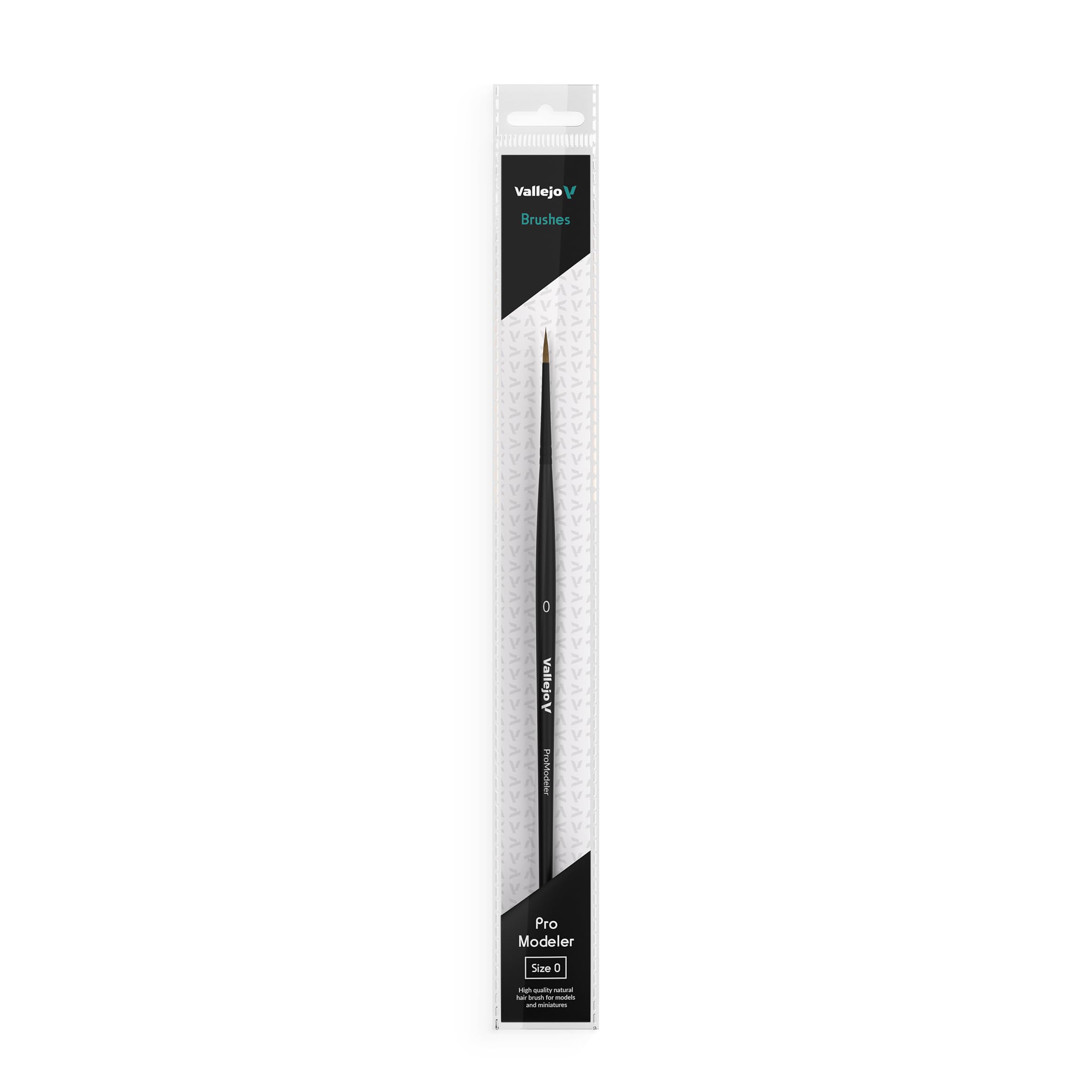 Vallejo Pro Modeler B01000 Natural Hair Round Brush No. 0