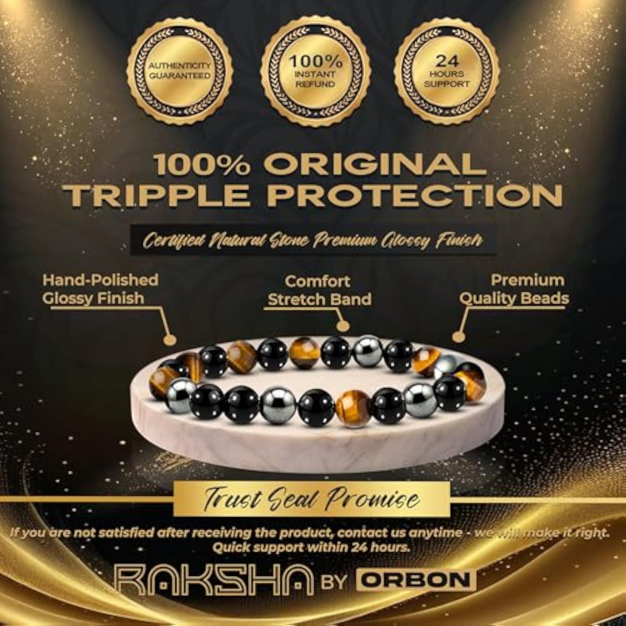 Certified Natural Multi Stone Crystal Bracelet for Men & Women