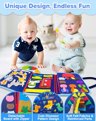 exorany busy board montessori toys for toddler boy birthday gifts busy book sensory learning toys for toddlers toddler boy airplane car travel toy educational activities