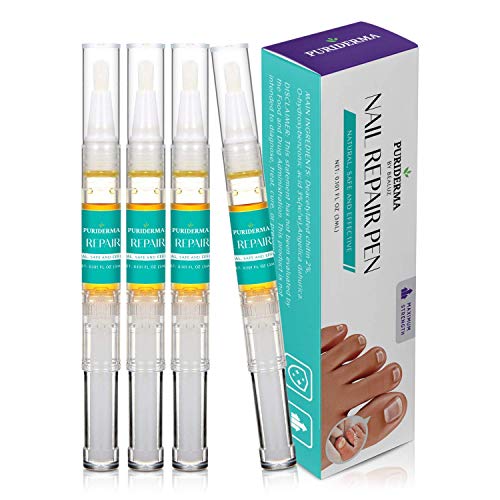Puriderma Fingernail and Toenail Repair Pen 4pcs - Nail Solution Nail Eliminator, Repairs