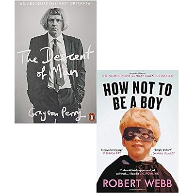 Descent of man grayson perry, how not to be a boy 2 books collection set