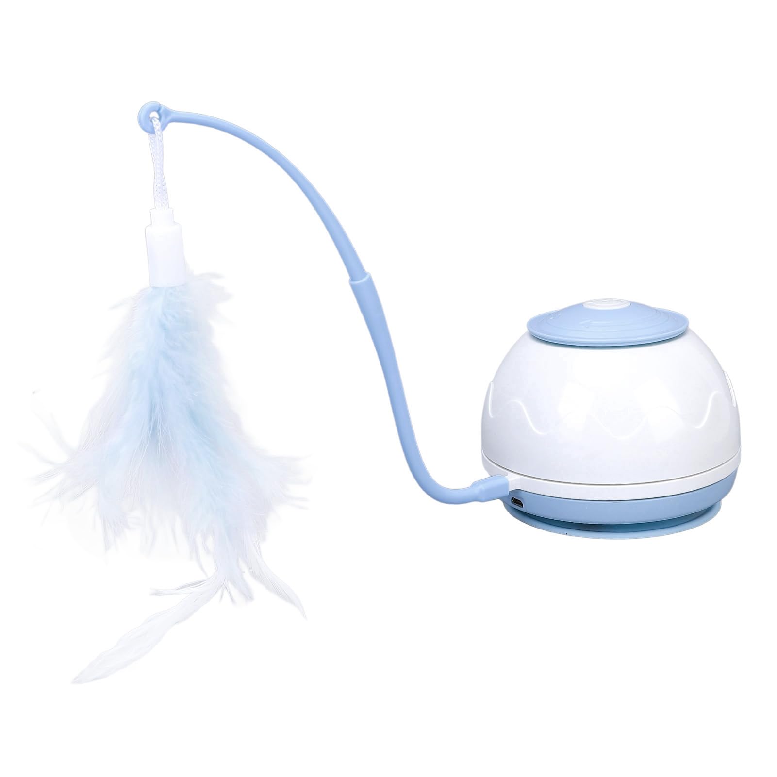 Haofy Giocattolo Interattivo per Gatti, Materiale ABS, Palla Rotolante Automatica con velocità Regolabile, Divertente attività Indoor per Gatti e Gattini (BLUE)